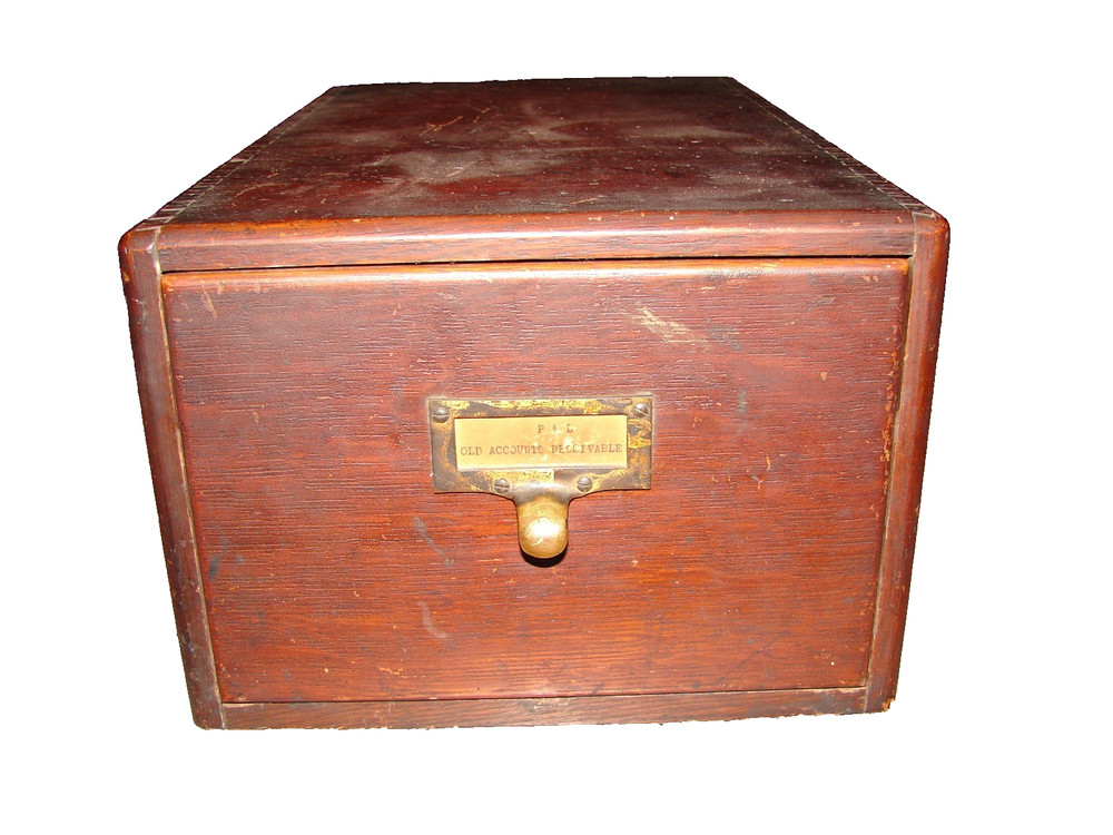 Antique Single Drawer Quarter Sawn Oak Library File Cabinet Dovetailed Quality