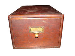 Antique Single Drawer Quarter Sawn Oak Library File Cabinet Dovetailed Quality
