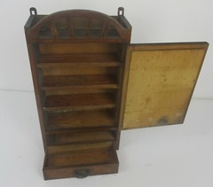 Kitchen Medicine Apothecary Bathroom Cabinet Inlay Wood Exquisite Antique