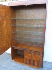 Brutalist Lane Mid Century Modern Bookshelf Display China Cabinet 6303