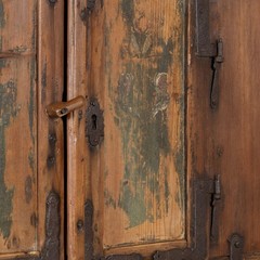 19th-Century Hungarian Rustic Pine Cabinet Cupboard