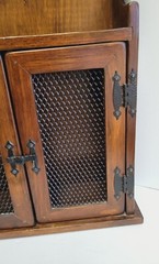 Antique Hanging Wall Shelf Medicine Cabinet Carved 32″ Tall