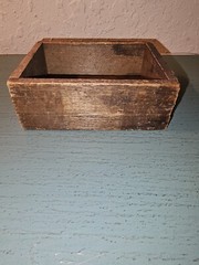 Antique 1920’s Apothecary Wood Drawer W/Brass Pull And Label Plate-Very Good