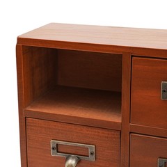Vintage 16 Drawers Tabletop Library Card Catalog Cabinet Apothecary Storage Box