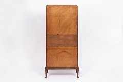 Art Nouveau Antique Inlaid Wooden Cabinet by Majorelle, France, Signed