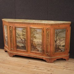 Sideboard Venetian vintage 20th century furniture hand painted antique style
