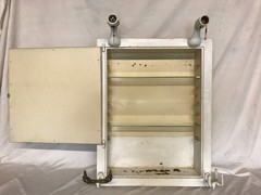 Antique VTG Deco Double Sconce Cup/Soap Holder 21×27 Mirror Cabinet Old 1213-26B
