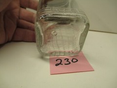 HOOSIER CABINET ORIGINAL SQUARE SPICE JAR LOT # 230