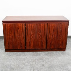 Mid Century Danish Modern Credenza Sideboard Cabinet Rosewood Skovby Drawers Mcm