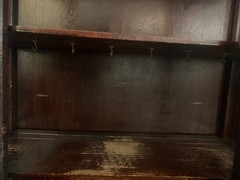 Antique Oak Curio China Cabinet – original finish – 44 inches wide