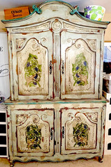 MAGNIFICENT Italian Painted Armoire!