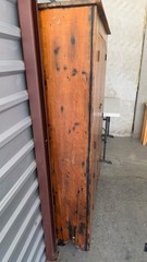 Antique Primitive Cupboard Kitchen Wooden Cabinet Farmhouse Armoire Wood Latches