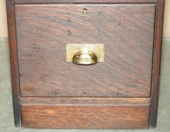 ANTIQUE ART DECO CIRCA 1920’S RESTORED ENGLISH OAK FILING CABINET NEW FITTINGS