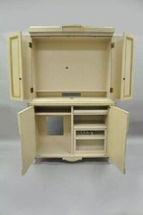 Decca French Neoclassical Louis XVI Style Cream & Gold Bar Cabinet Buffet (B)