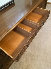 1970’s JOHN WIDDICOMB Colonial Spanish Revival Dark Walnut Bedroom Set Furniture