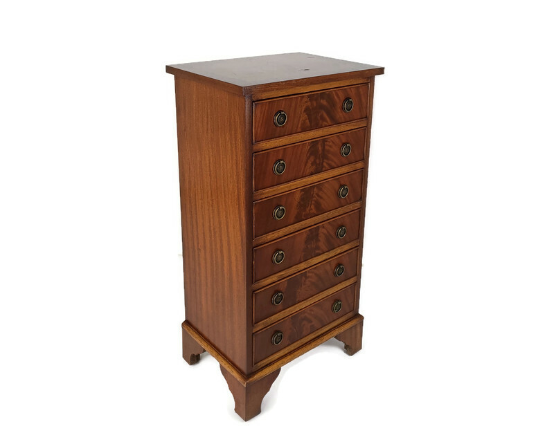 Gorgeous Vintage Chest of Drawers Archive Cabinet Hallway End Table Nightstand