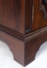 Antique Mahogany Carved Rope Edge Two Part Cupboard Cabinet Server Vitrine MINT