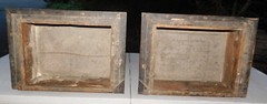 2 1800’s Antique Hanging Wall Cabinet English Colonial Cupboard 28 x 21 x 15″