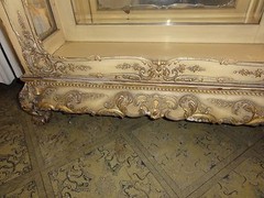 19th Cen Antique White Curio Display Cabinet