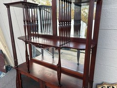 67148 Antique Mahogany Etergie Curio Display cabinet