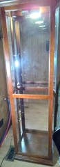 Wood and Glass Display Curio Cabinet Tower with Light – 24 x 12 x 76