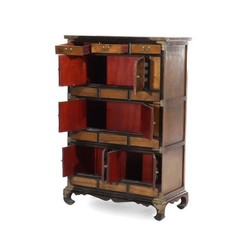 Antique Furniture Classics LTD Chinese Mahogany & Yew Credenza C1920