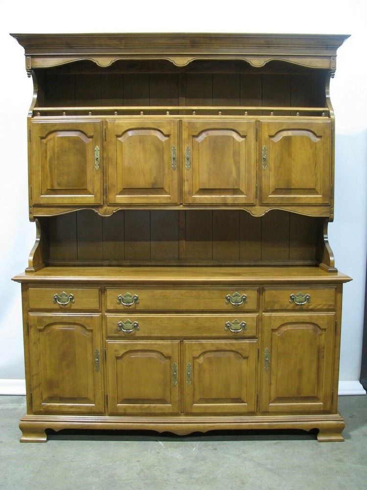 Ethan Allen “Heirloom” Two Piece Buffet / Open China Cabinet; Near Mint to Mint