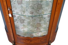 Antique Style Bow Front Display Cabinet.Mahogany