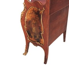 Antique Vernis Martin Decorated Kingwood & Ormolu Bombe Vitrine c1900