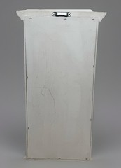 VTG White Wood Glass Door Display Case Curio Cabinet Table Top/Wall Hang 13.75”T