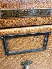 Antique Tiger Oak Filing Cabinet H.S Crocker San Francisco four Drawers c1905