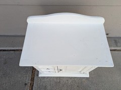 Vintage Victorian Shabby Chic White Painted Dry Sink Cabinet Wash Stand Table W6