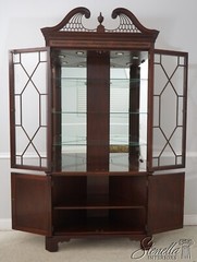 63267EC: STICKLEY Chippendale Style Mahogany Corner China Cabinet