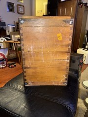 Vtg 1 Drawer Library Card Catalog Box Index File 15x10x7 Dovetail 5×8 Card