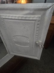 Vintage Farmhouse Tin Metal Bread & Cake Cabinet Cupboard