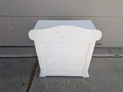 Vintage Victorian Shabby Chic White Painted Dry Sink Cabinet Wash Stand Table W6