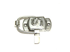 Sellers Kitchen Cabinet Latch “S” Type Nickel Plated Brass Left Side Door