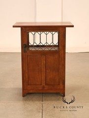 Stickley Mission Collection Roycroft Oak Chafing Cabinet