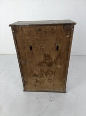 Antique Medicine Apothecary Cabinet Beveled glass Painted White, Barn Farmhouse