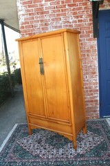 Chinese Antique 2 Drawer 2 Door Bedroom Armoire Wardrobe Cabinet