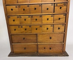 *ALL DRAWERS* Antique Humphreys Specifics Wood Medicine Pharmacy Cabinet Display