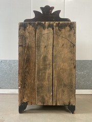 🔥 Antique Old 19th c. American Folk Art Rustic Country Primitive Spice Cabinet