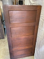 Antique 4 Drawer Library Bureau Sole Makers Tiger Oak File Cabinet