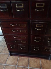 Antique Oak 24-Drawer Cabinet by Hamilton, Circa 1900