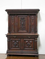 Large Antique French Renaissance Cabinet Buffet Sideboard – High Quality