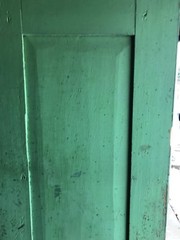 Early Americanantique 2 Door green painted cupboard 48.5 x 73 x 18 D