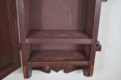 Antique Wooden Kitchen Wall Shelf Cabinet Vintage Spice Cabinet Apothecary Box