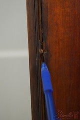 F67609: Antique Victorian Carved Mahogany Curio Display Cabinet