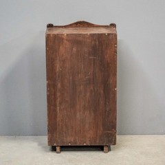 Small Antique Indian Teak Glass Front Display Cabinet