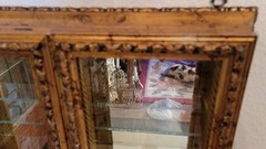 RARE Creazioni Artistiche Italy 3 DOOR Hand Appl.GOLD LEAF Wall Cabinet Mirrored